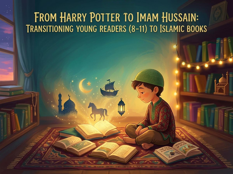 From Harry Potter to Imam Hussain: A Muslim Parent's Guide to Transitioning Young Readers (Ages 8–11) Toward Books That Build Faith, Identity, and Character
