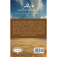 Book cover of 'Mystic Martyr' with a desert landscape and a man's face.