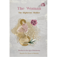Book cover and back cover of 'The Woman The Righteous Mother' with floral designs and text.