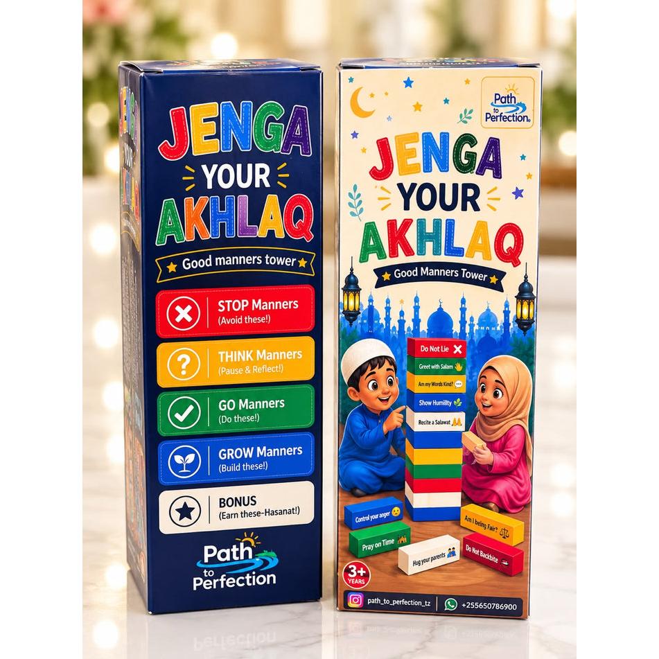 JENGA YOUR AKHLAQ Build Good Manners, One Block at a Time!